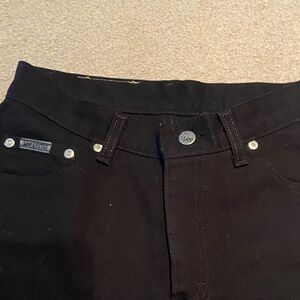 Women Riveted Lee Black Jeans Size 8